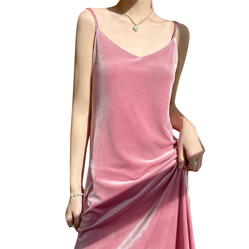 Women's Spring Summer Midi Dress with Elegant Design