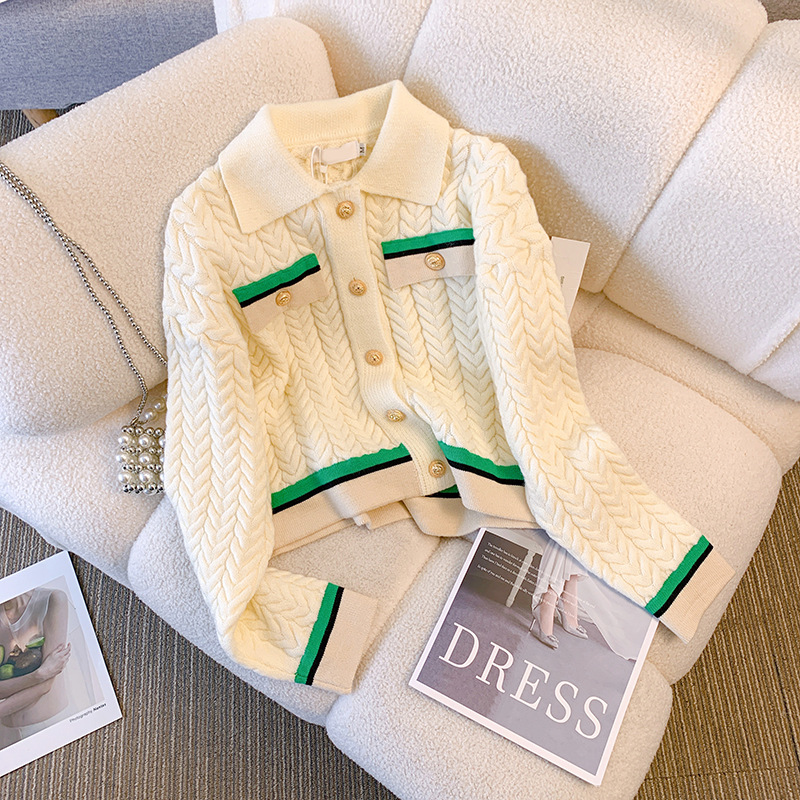 Knitted Two-Piece Set with Wide-Leg Pants