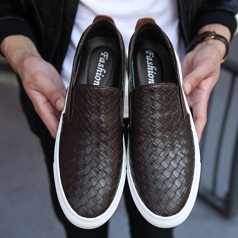 2023 Men's Casual Leather Loafers - Breathable Weave