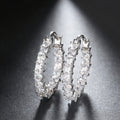 Evarisluxe Zirconia Hoop Earrings