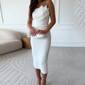 Pleated Slim Tube Dress