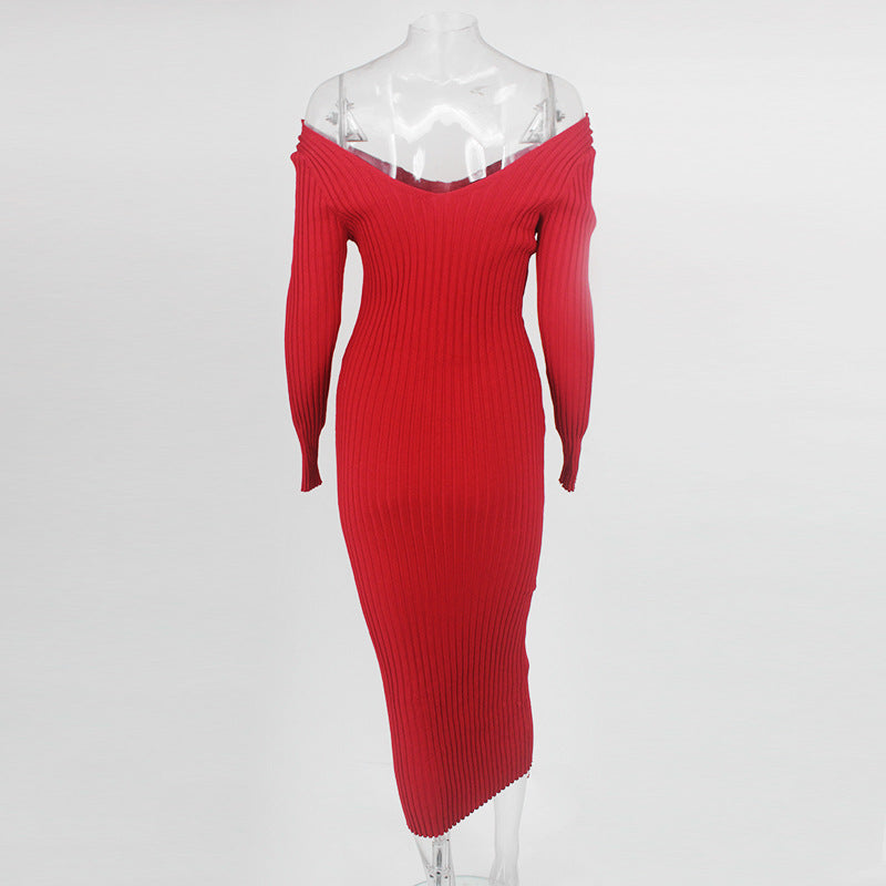 Mid-length Solid Color Dress for Women
