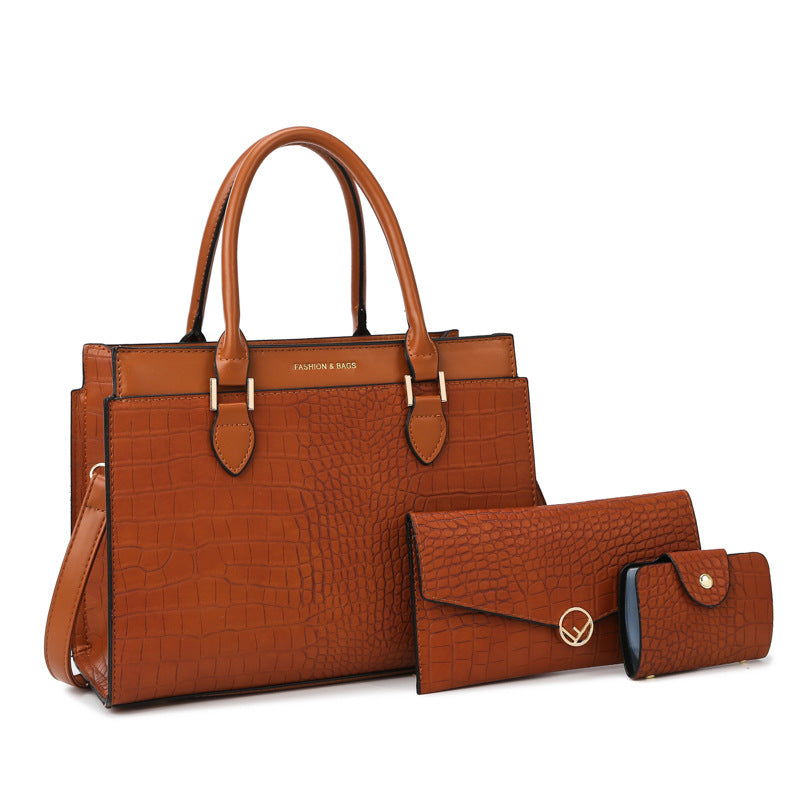 2023 New Women's Urban Chic Three-Piece Handbag Set