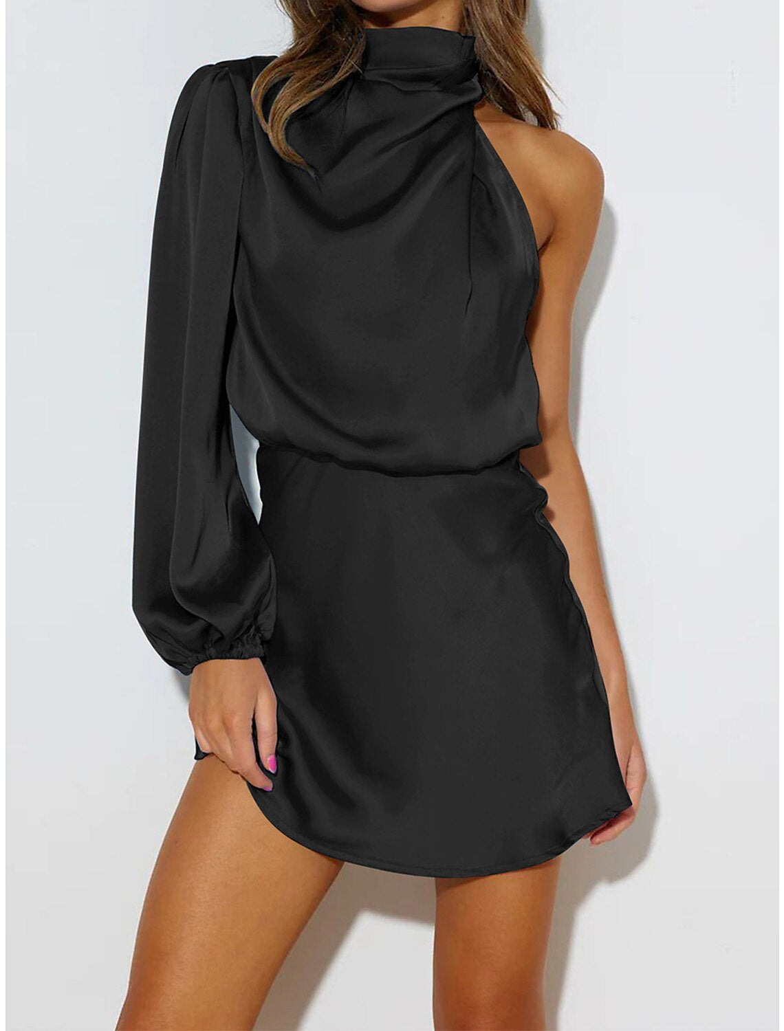 2024 Spring Women's Evening Dress with Asymmetrical Design