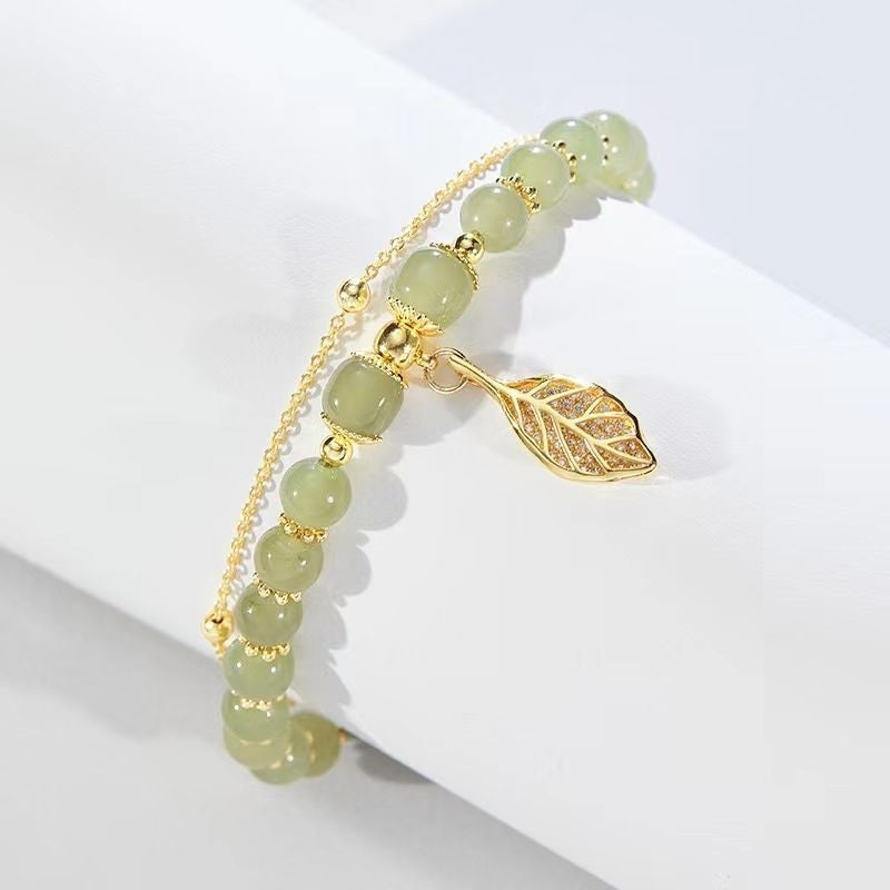 Evarisluxe Light Luxury Jade Beads Bracelet
