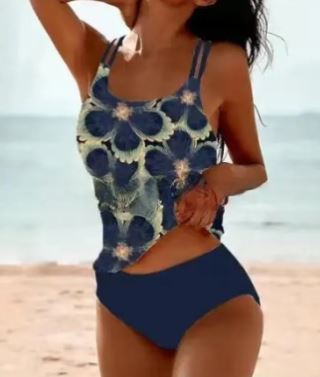 Sexy Print High Waist Bikini 2 Piece Set