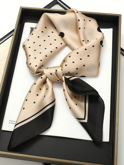 Evarisluxe Silk Satin Square Scarf
