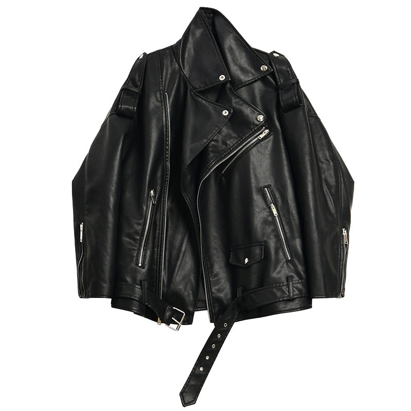 Vintage Brown Leather Jacket for Women - Spring 2021