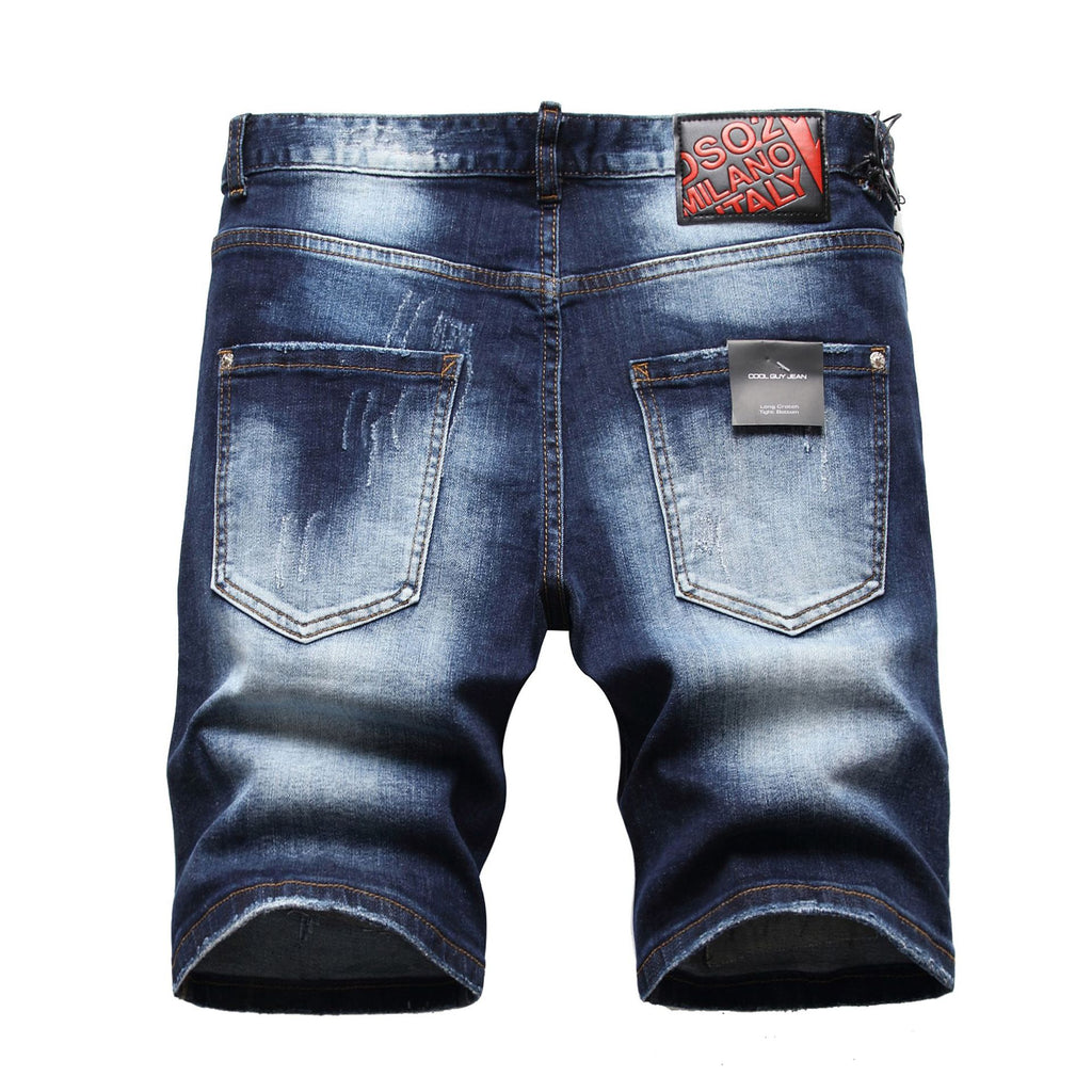 Retro Stretch Ripped Denim Pants for Men