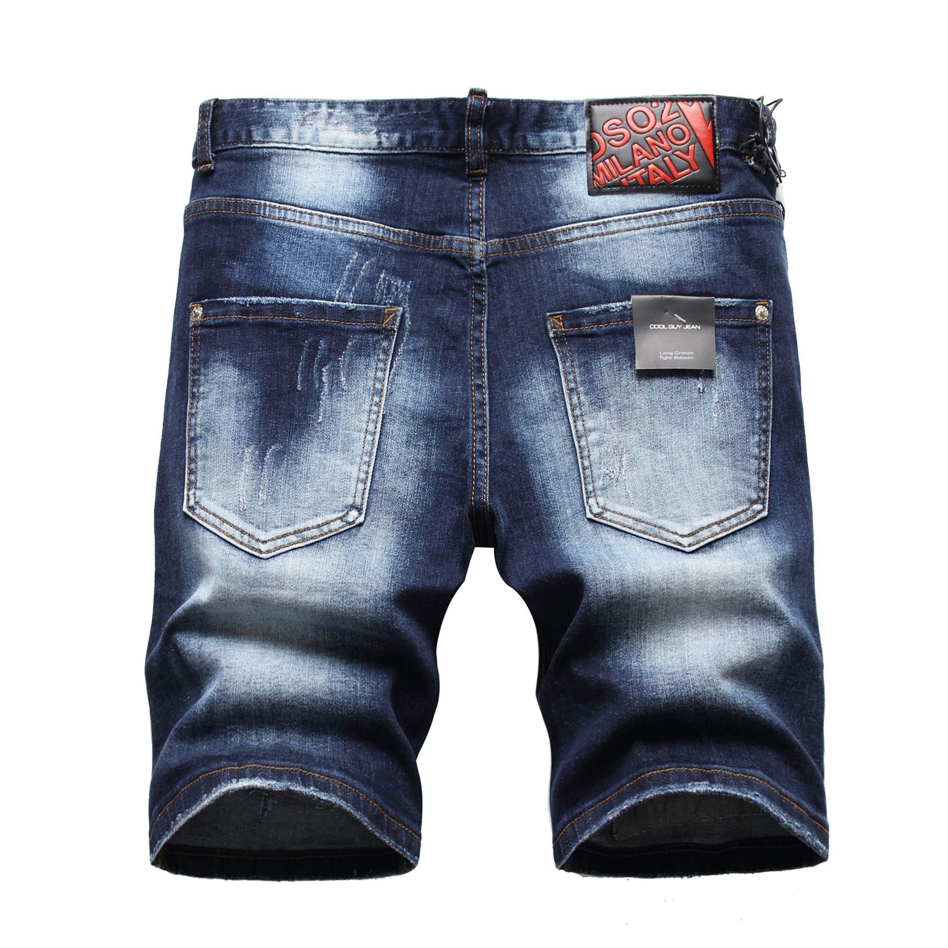 Retro Stretch Ripped Denim Pants for Men