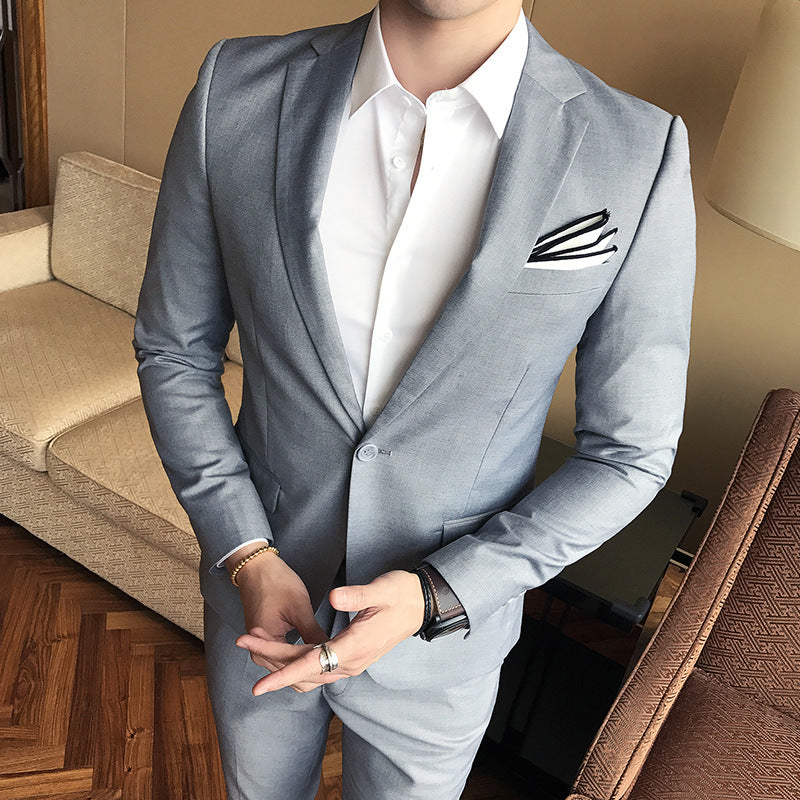 Men's Fashion Two-Piece Suit Set for Spring/Fall 2019