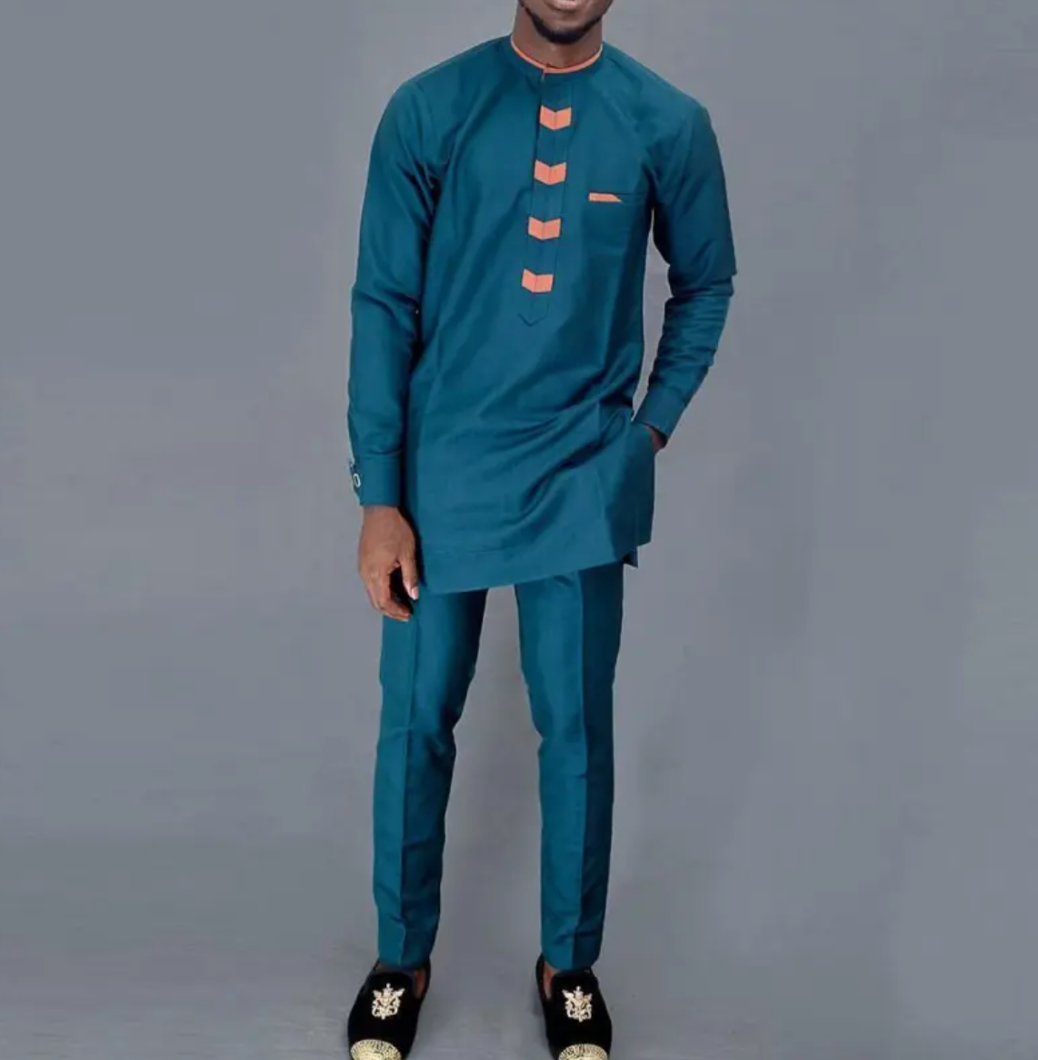 High Quality Cotton Men's 2-Piece Set Suit