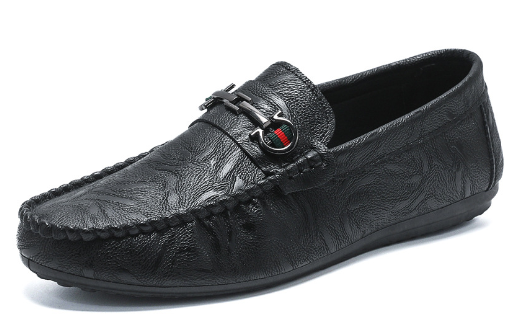 Men's Casual Patent Leather Loafers - Stylish Slip-Ons