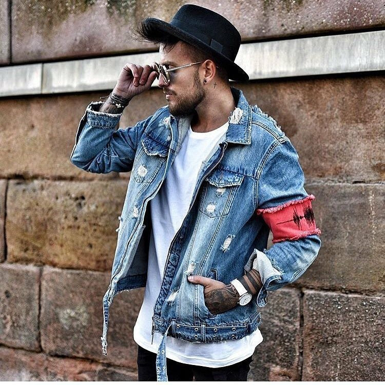 Embroidered Denim Jacket by MIJKO
