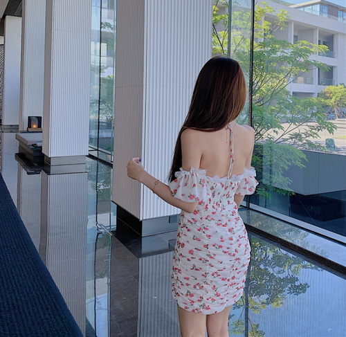 2020 New Summer Floral One-Shoulder Dress for Women