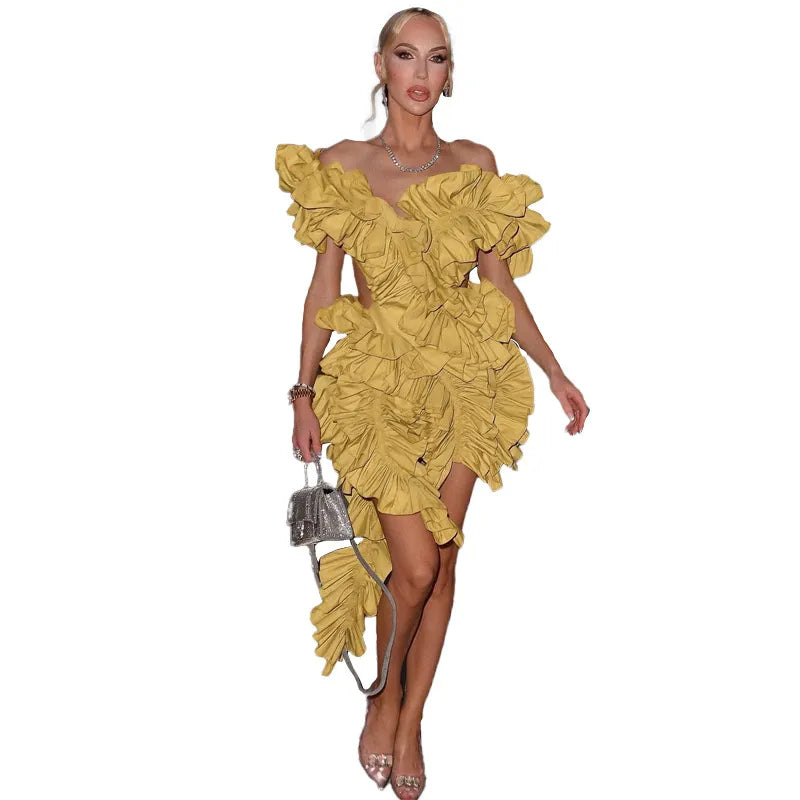 Sleeveless Pleated Backless Dress