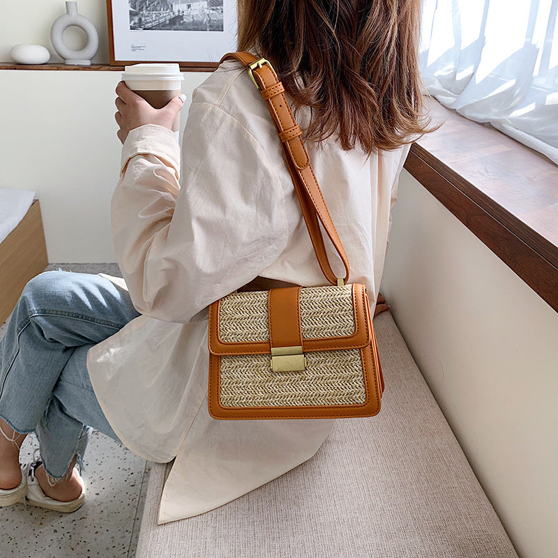 Korean Style Woven Shoulder Bag for Women 2020 Spring/Summer