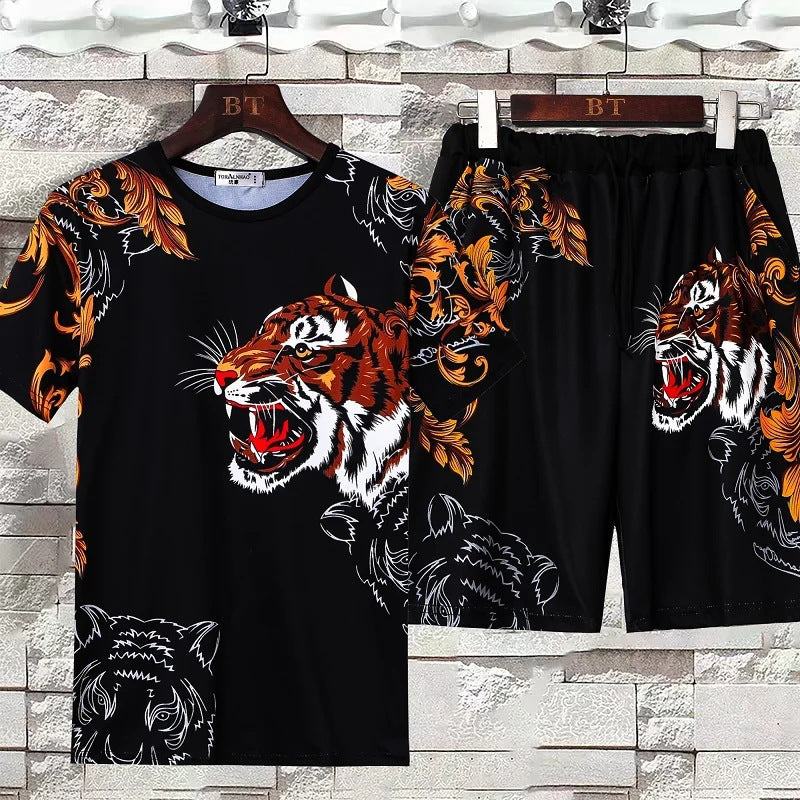 Men's 2-Piece Training Set: T-Shirt & Shorts, 2024