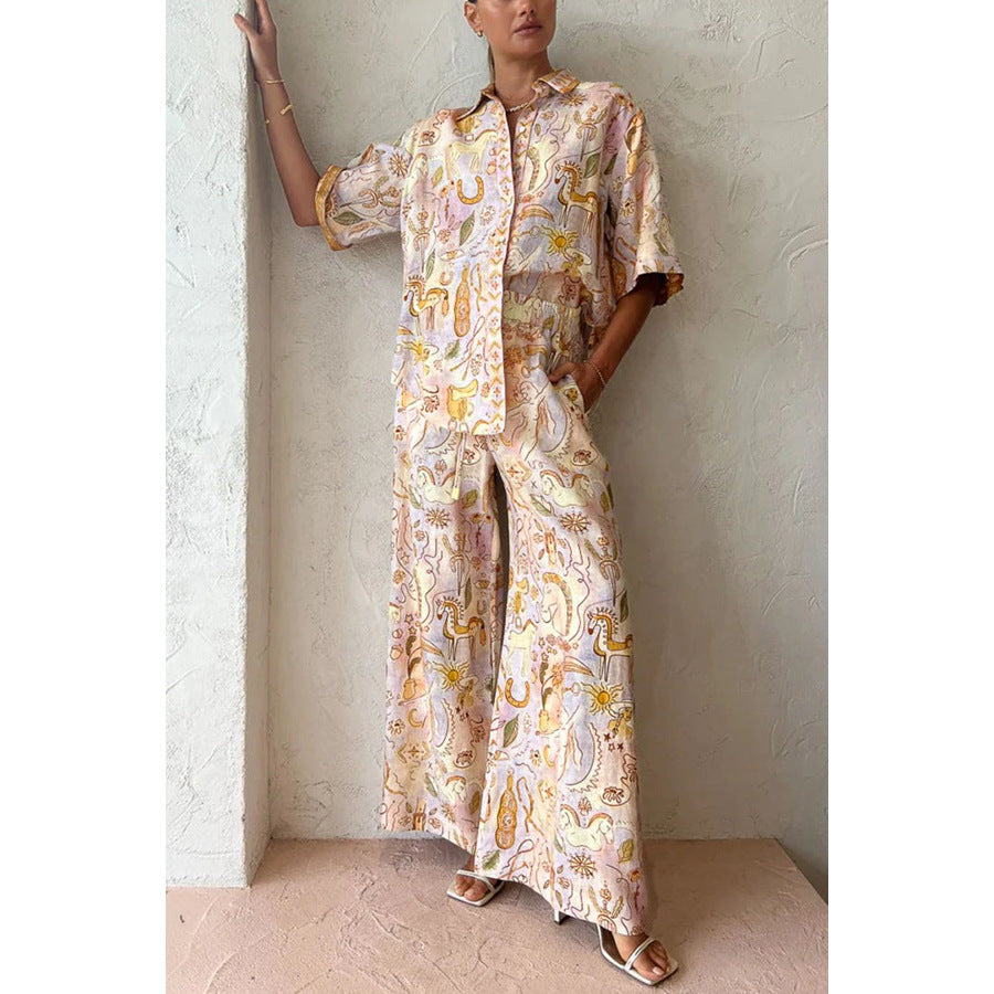 2023 Spring Summer Casual Pocket Two-Piece Set